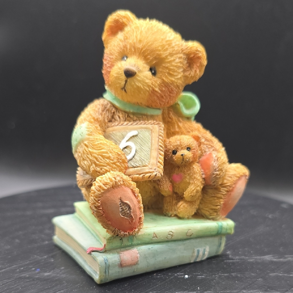 Cherished Teddies Enesco, #911283 Age 6 "Chalking Up Six Wishes" 1992